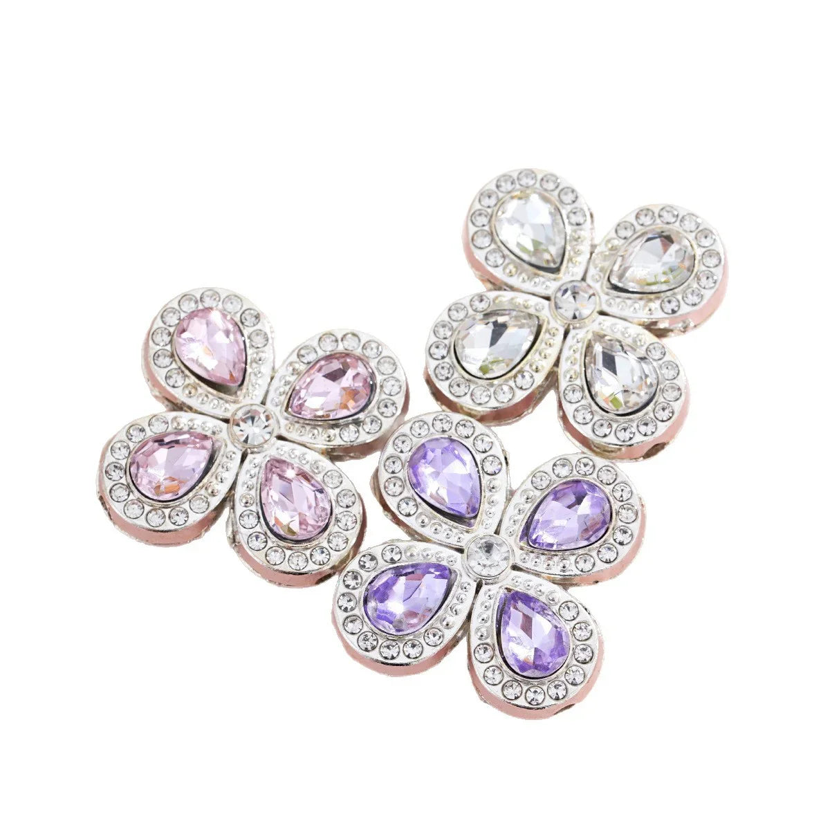 Diamond Flower Four-leaf Clover Straight Hole Beads