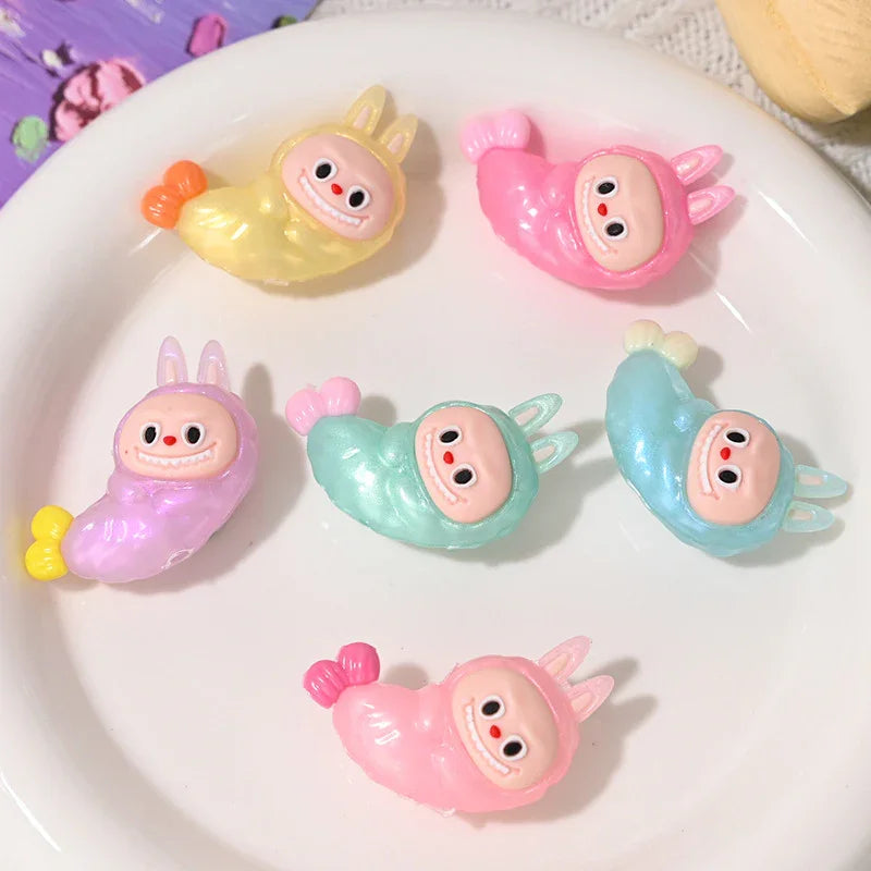 Soft Silicone Rab Cloth Fried Shrimp Rubber Beads