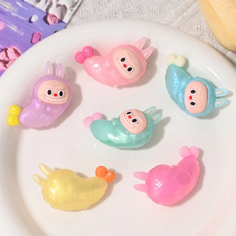 Soft Silicone Rab Cloth Fried Shrimp Rubber Beads