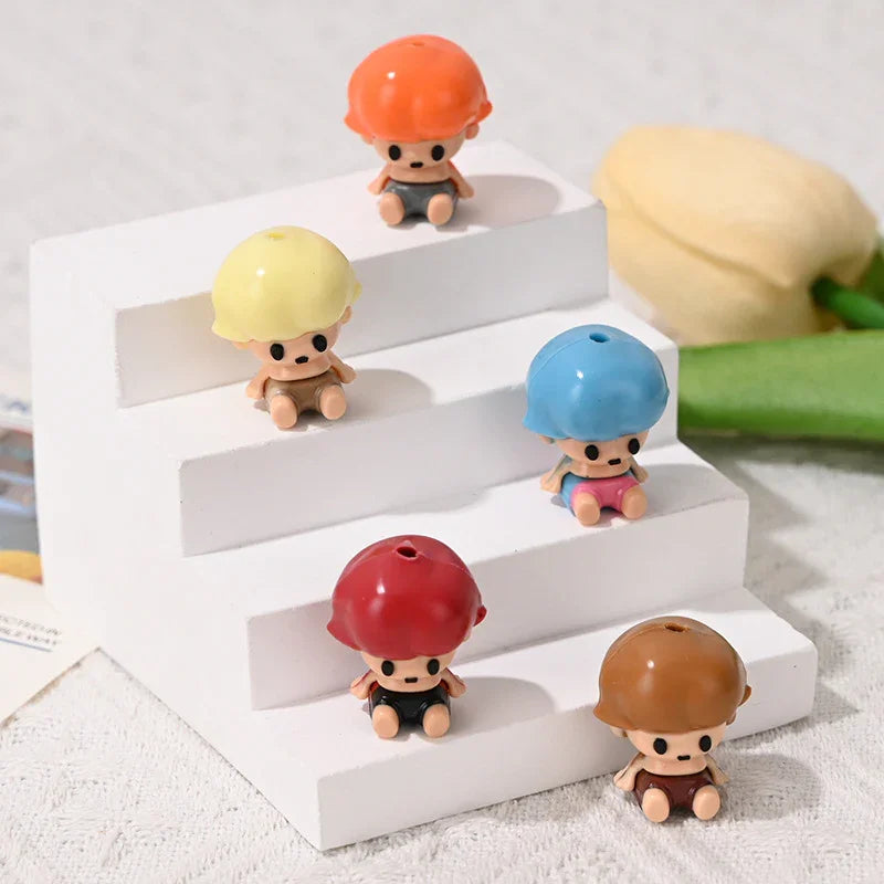 Cartoon Bubble Matt Sitting Little Sweet Bean Dimoo Rubber Beads