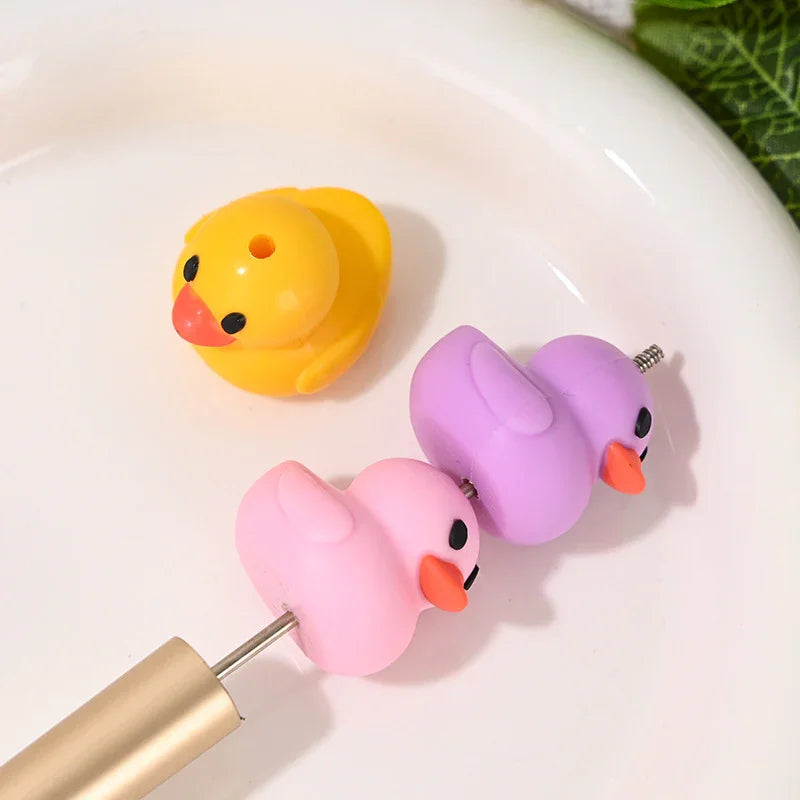 New Cute Three-dimensional Little Duck Rubber Beads