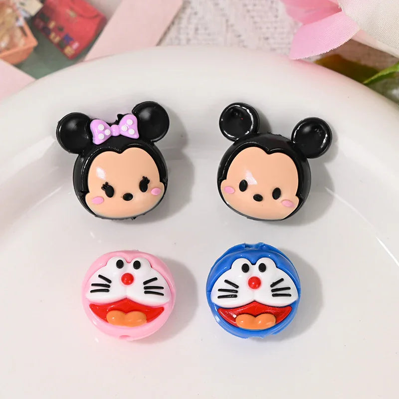 Cartoon Soft Rubber Mickey Jingle Three-dimensional Big Head Rubber Beads