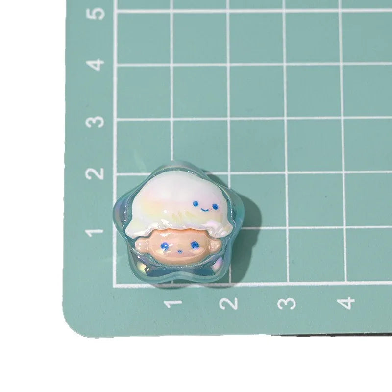 Cartoon UV Color Plated Bubble Marte Resin Cute Lucky Star Series Beads