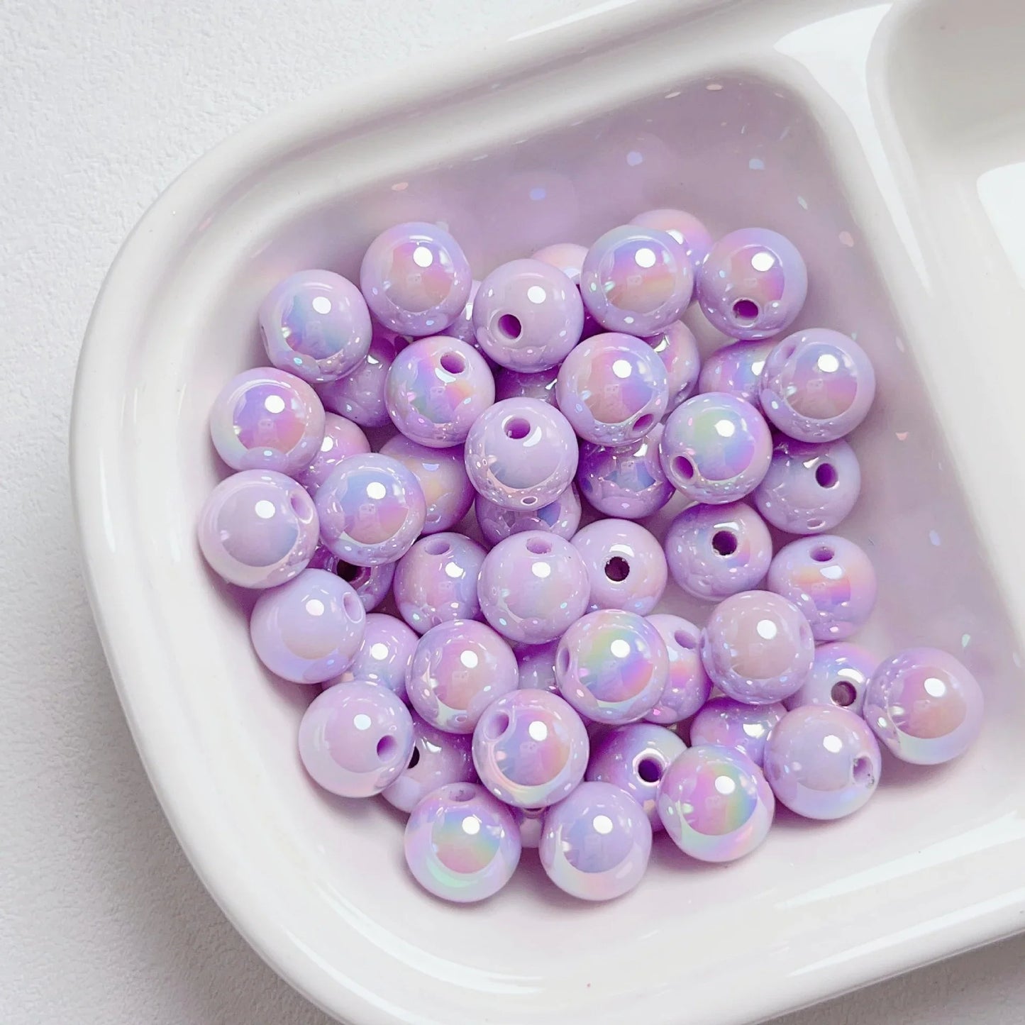 8-12mm Mabei Luminous Solid Straight Hole Beads