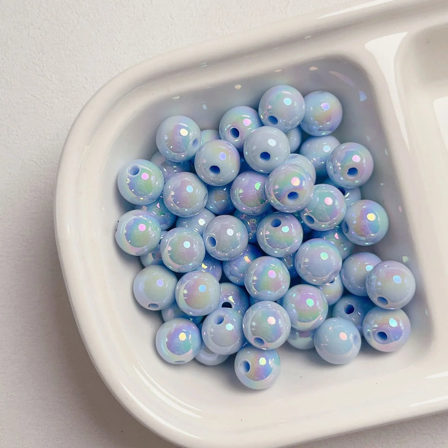 8-12mm Mabei Luminous Solid Straight Hole Beads