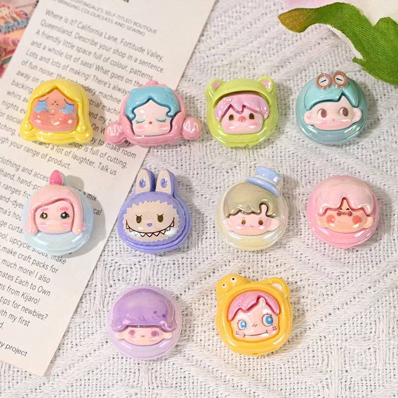Cartoon Bubble Matt Adorable Grain SP Rab Cloth UV Plated Straight Hole Beads