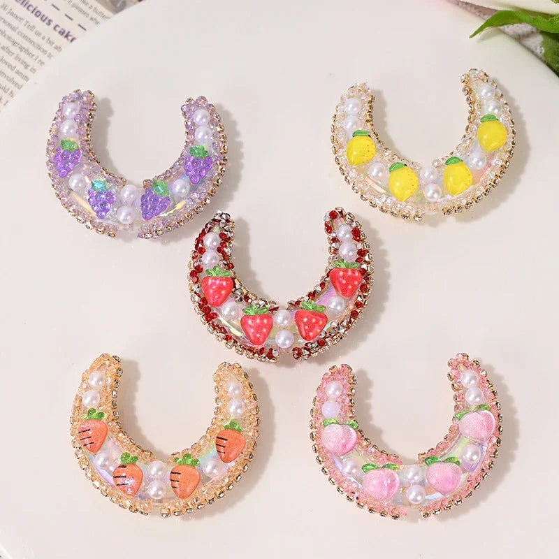 Handmade Fruit Moon Hole-shaped Beads