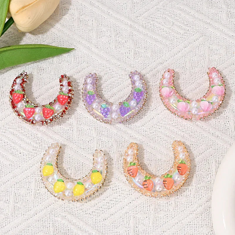 Handmade Fruit Moon Hole-shaped Beads