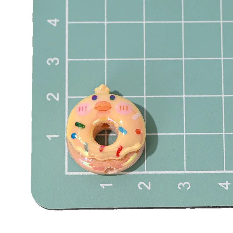Cartoon Acrylic Straight Beaded Cute Small Card Mixed 20PCS