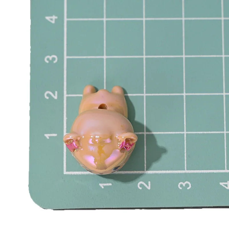 UV Color Plated Straight Hole Cat Mikko Moe Beads