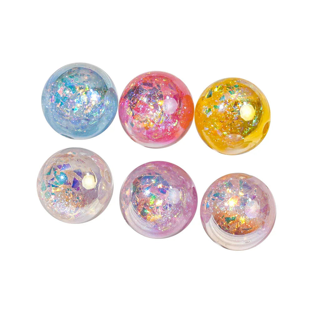 Acrylic-beads Electroplating dry crystal beads round loose beads