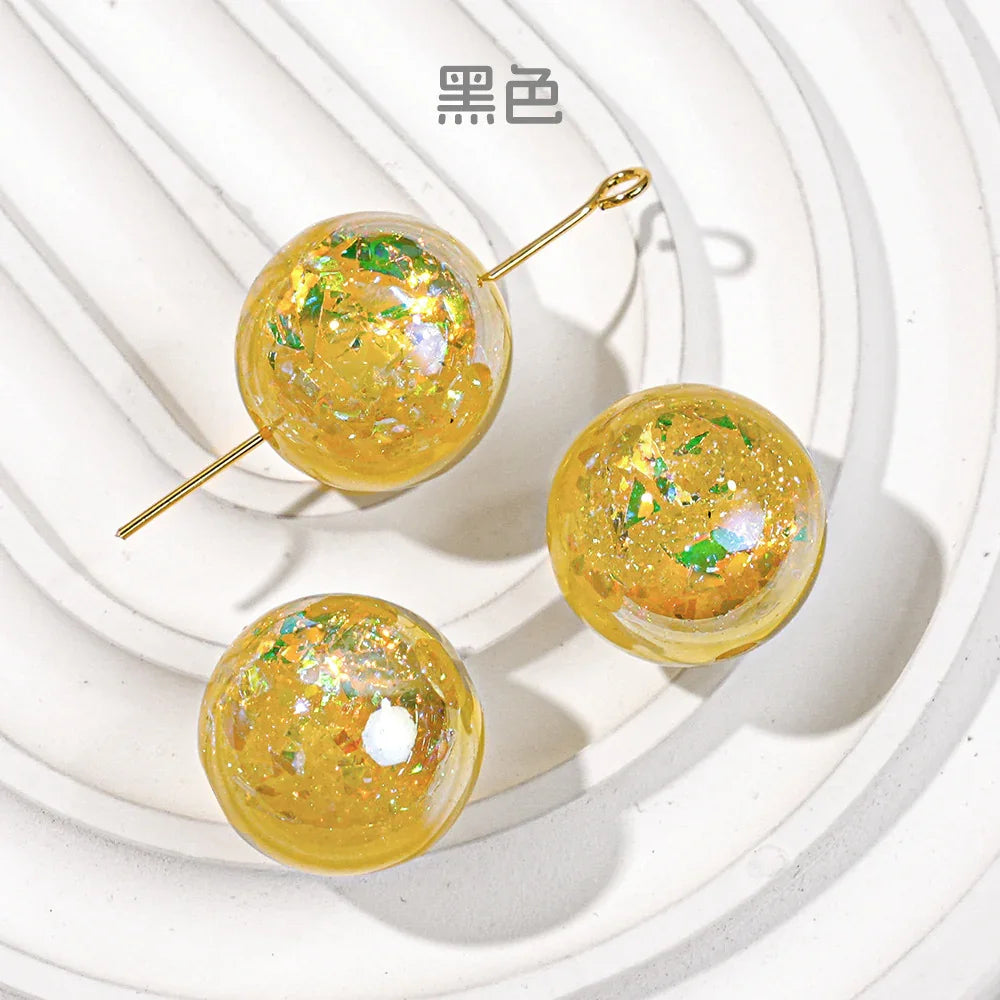 Acrylic-beads Electroplating dry crystal beads round loose beads