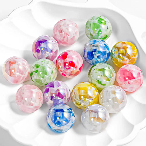 20 Rhyme Dyed Sugar Heart Diy Round Beads 16mm Loose Beads