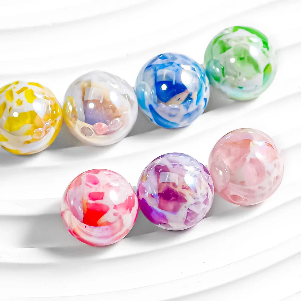 20 Rhyme Dyed Sugar Heart Diy Round Beads 16mm Loose Beads