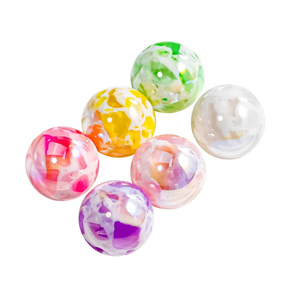 20 Rhyme Dyed Sugar Heart Diy Round Beads 16mm Loose Beads