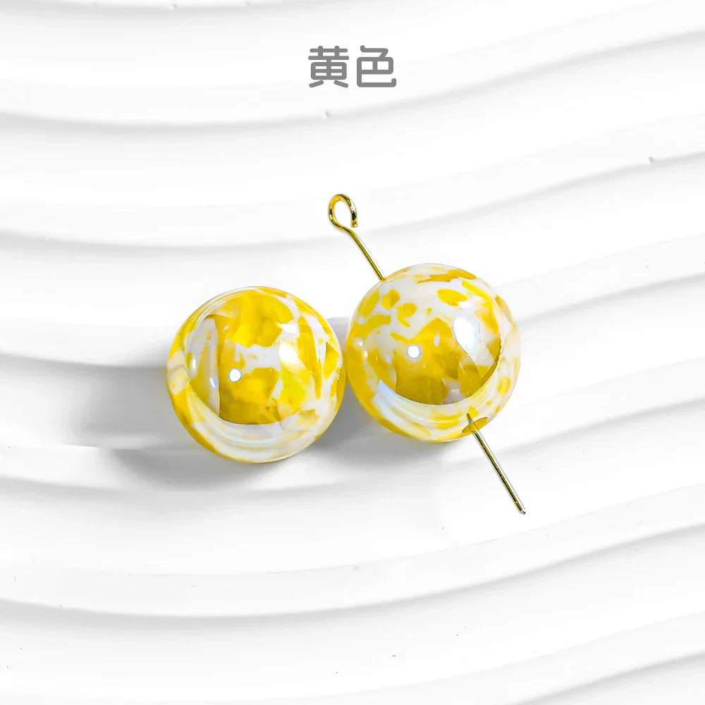 20 Rhyme Dyed Sugar Heart Diy Round Beads 16mm Loose Beads