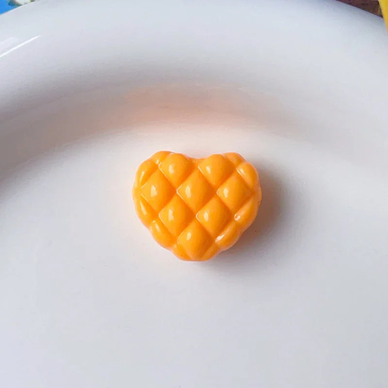 Plaid Heart Beads Dopamine Love Beads