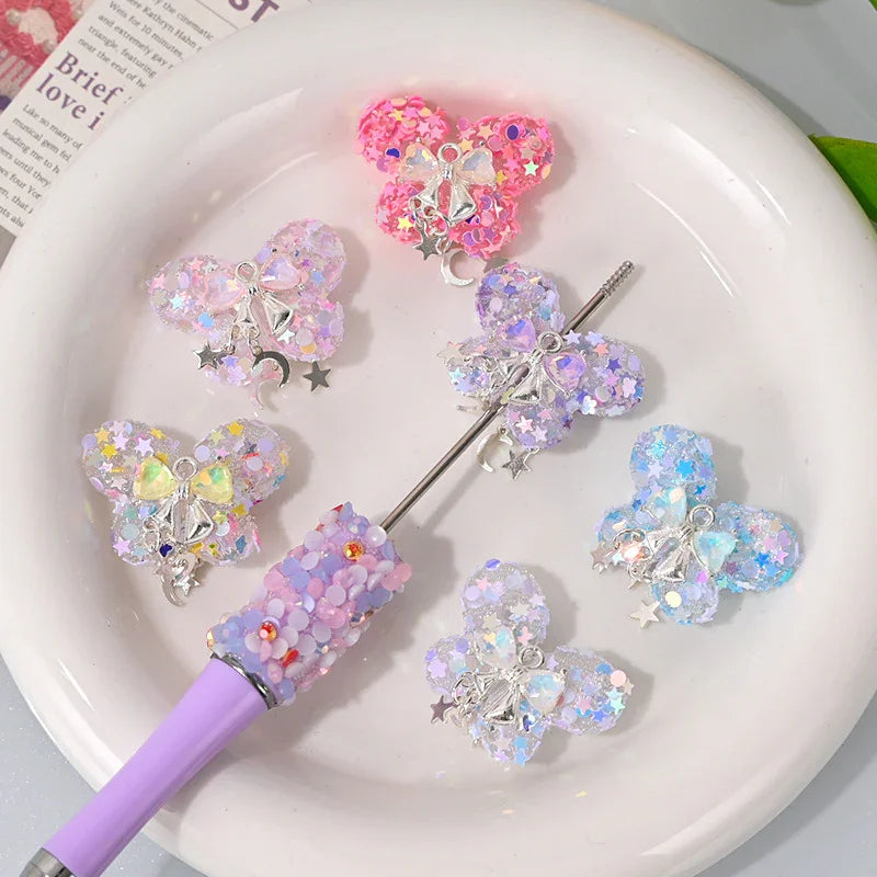 Bow Diamond Beads Large Flash Shaped Beads