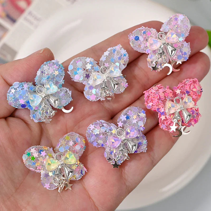 Bow Diamond Beads Large Flash Shaped Beads