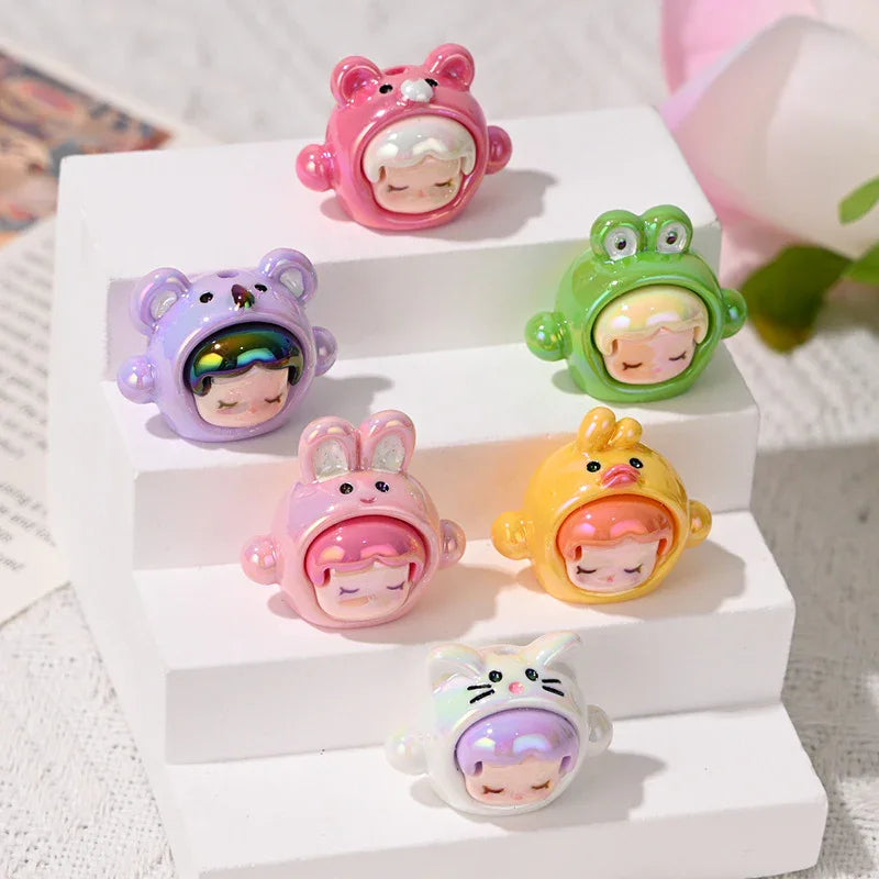 Straight Hole UV Color-plated Stereo Variant Sp Cartoon Shaped Beads