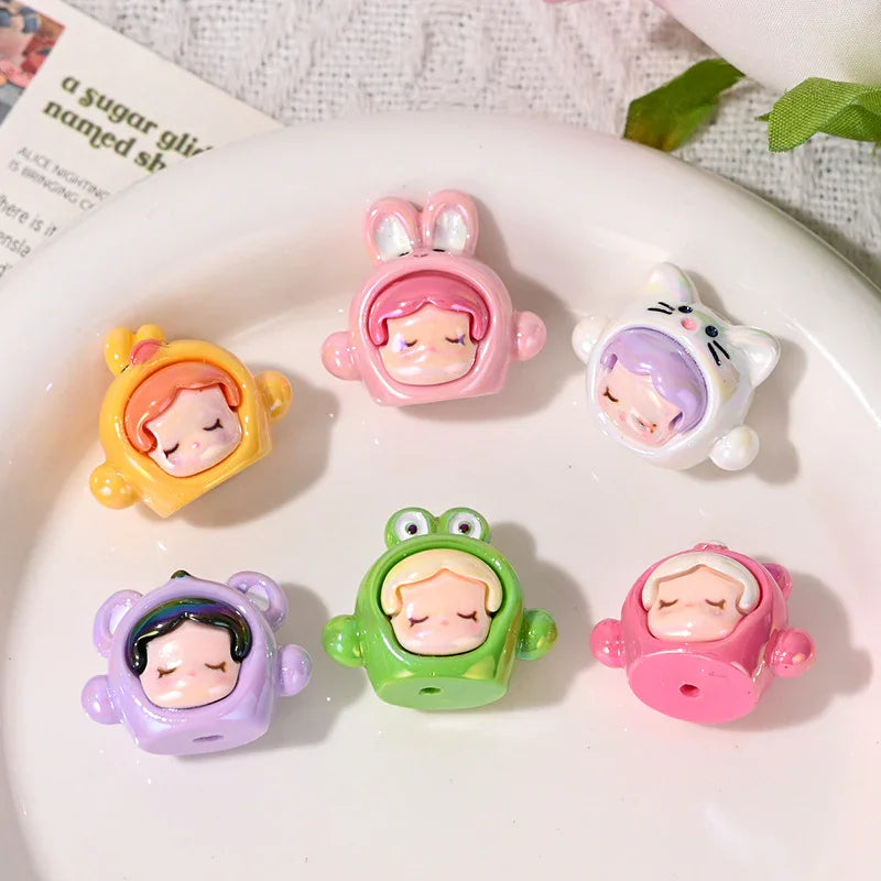 Straight Hole UV Color-plated Stereo Variant Sp Cartoon Shaped Beads