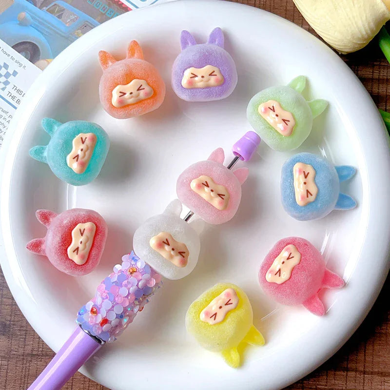 Through-hole luminous flocking kiki rabbit head