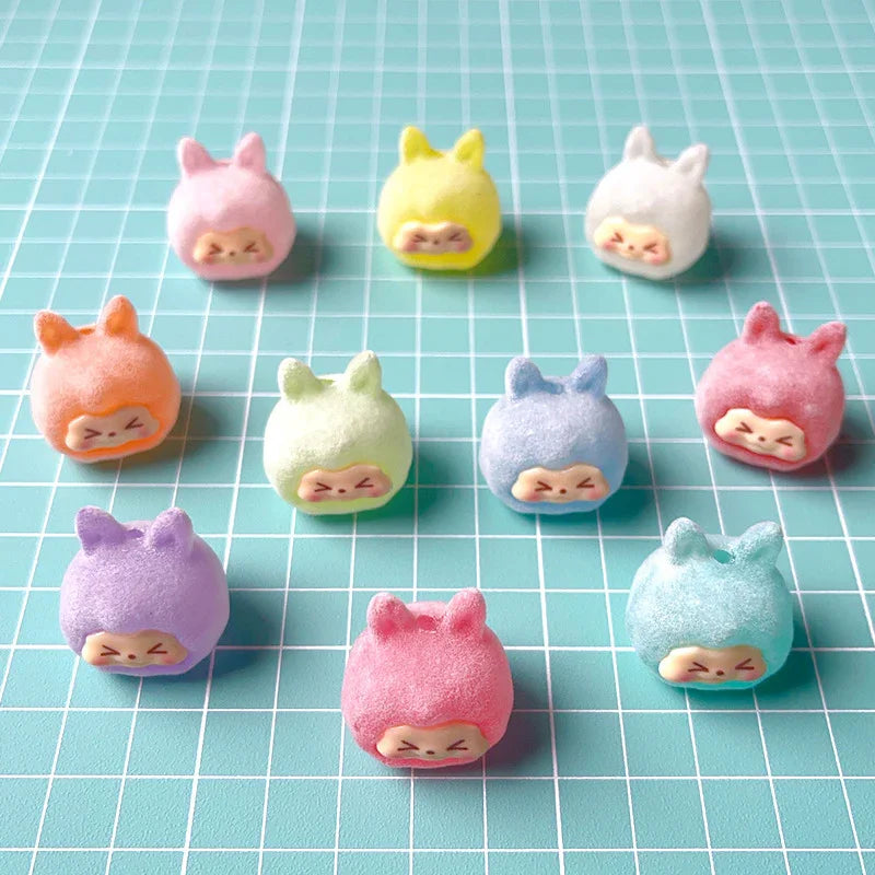 Through-hole luminous flocking kiki rabbit head
