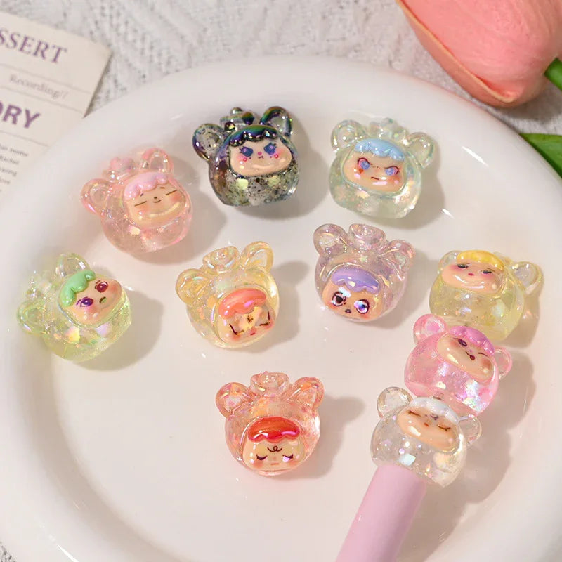 Through-hole Color Plated Stereo Sequins Cat Girl