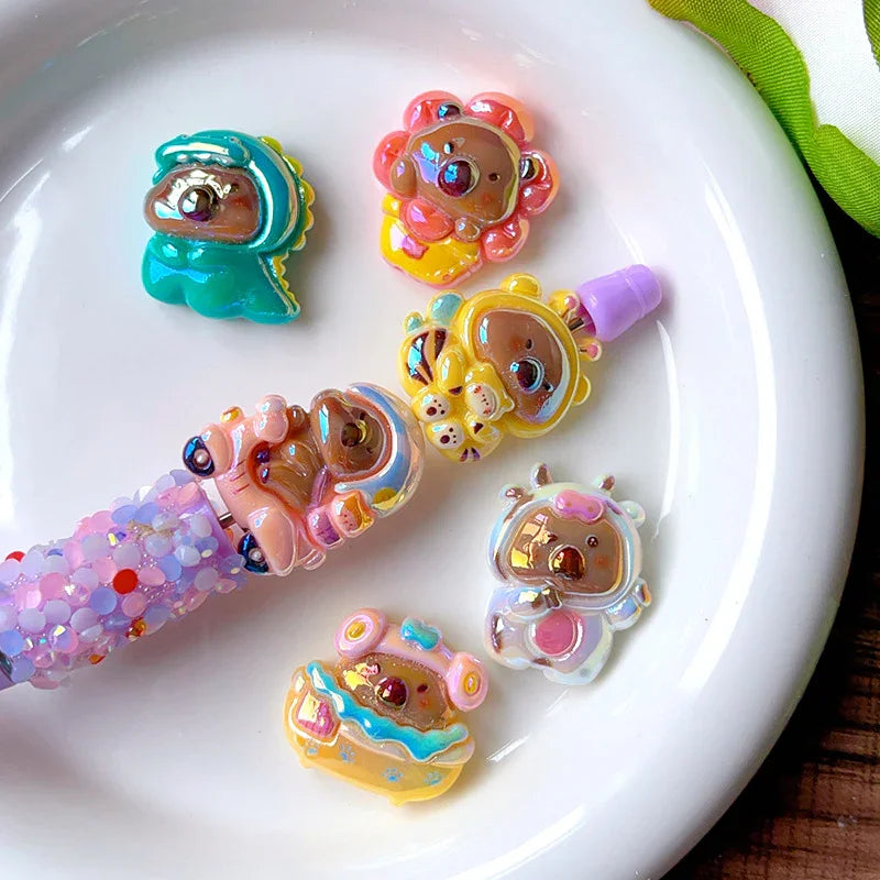 UV Color Plated Variety Kabi Bala DIY Straight Hole Beads
