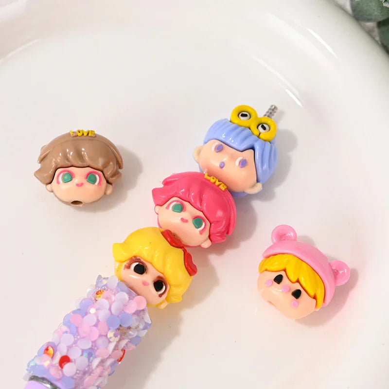 Cartoon Rubber Sweet Bean Straight Beads