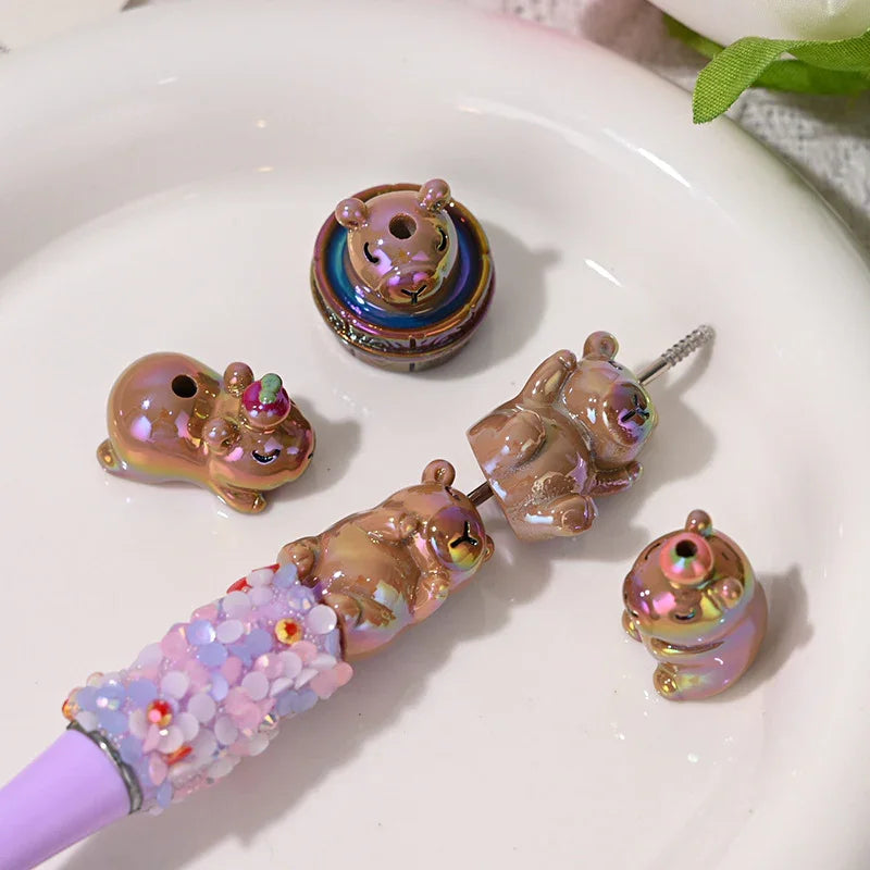 High-quality Three-dimensional Kappi Bala Brown Cartoon Cute Grains with Holes