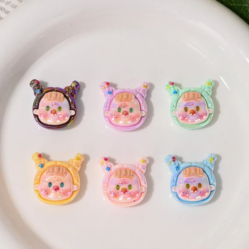 Cartoon Multi-sister Head with Holes, Loose Beads, Cute Doll Head
