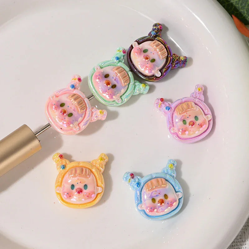 Cartoon Multi-sister Head with Holes, Loose Beads, Cute Doll Head