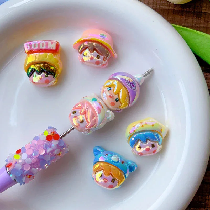 Through-hole Cute Little Sweet Bean Cartoon Shaped Beads