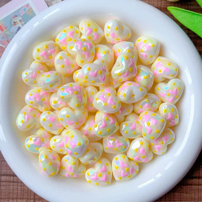 Acrylic Hand-painted Face Luminous Love Beads