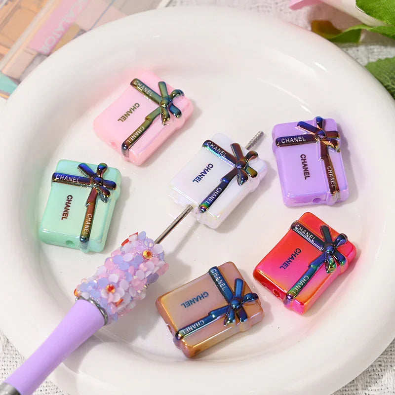 UV plating color gift box straight hole beaded