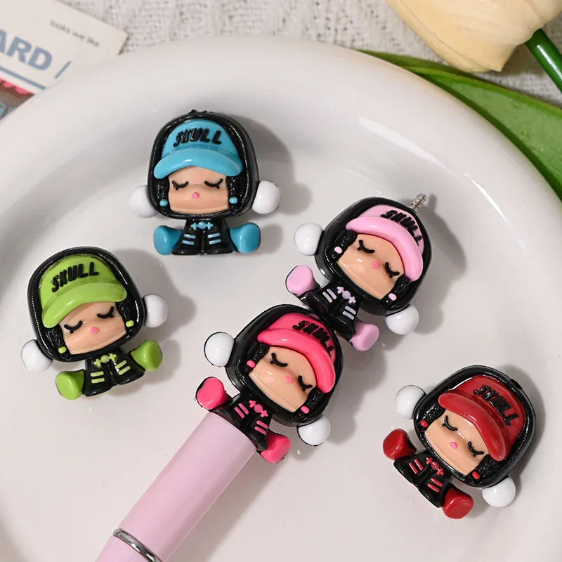 SP Rubber Beads Foam Matt Three-dimensional Cute Grain Wanderer Series with Holes Loose Beads