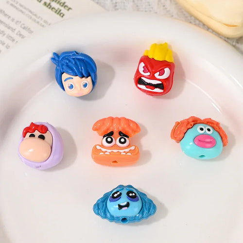 Three-dimensional Cartoon Mind Secret Service Team Soft Rubber Special-shaped Beads
