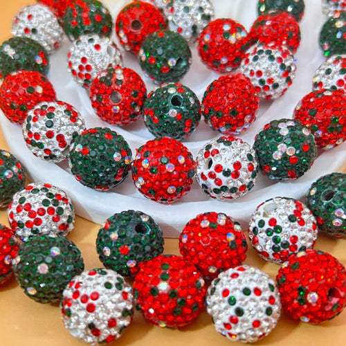 16mm20mm Christmas Theme Clay Beads Straight Hole Clay Ball