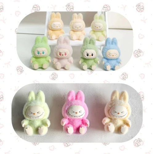 Labubu Flocking Sitting Party Diy Handmade Cream Glue (no Holes)