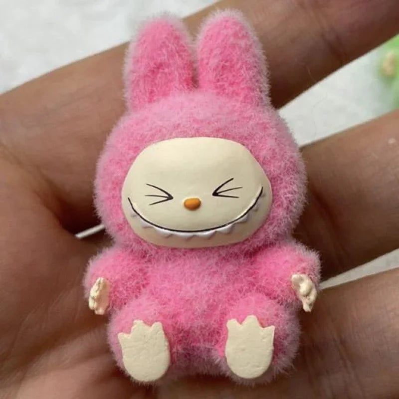 Labubu Flocking Sitting Party Diy Handmade Cream Glue (no Holes)