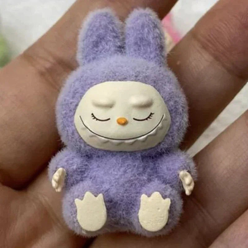 Labubu Flocking Sitting Party Diy Handmade Cream Glue (no Holes)