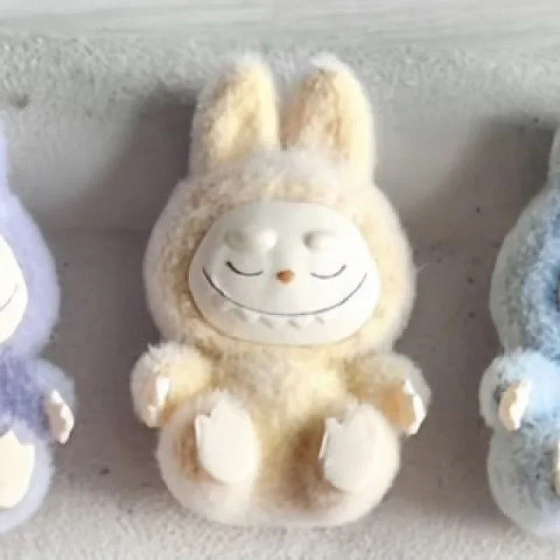 Labubu Flocking Sitting Party Diy Handmade Cream Glue (no Holes)