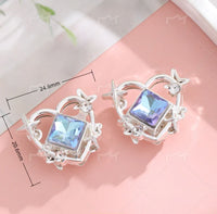 silver transparent blue
