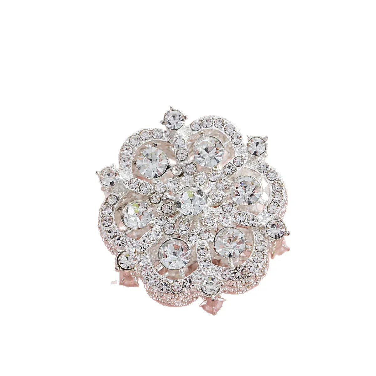 Double-sided Full Diamond Pearl Snowflake Straight Hole Beads