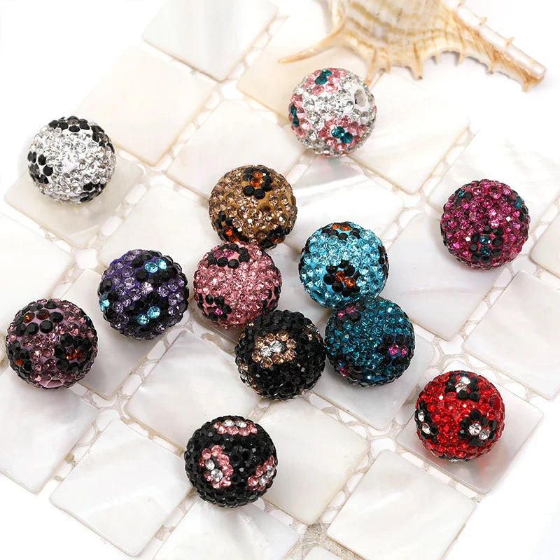 16mm Soft Clay Colored Full Drill Ball Straight Hole Beads