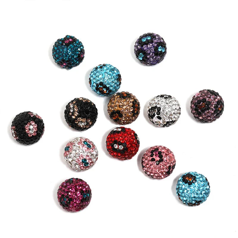 16mm Soft Clay Colored Full Drill Ball Straight Hole Beads