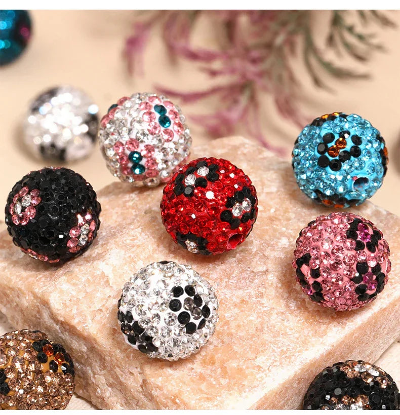 16mm Soft Clay Colored Full Drill Ball Straight Hole Beads