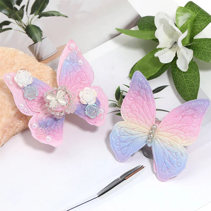 Resin Butterfly Beaded Macaron Color Acrylic DIY Beaded Pen Accessories