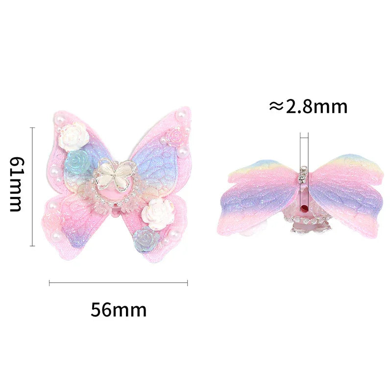 Resin Butterfly Beaded Macaron Color Acrylic DIY Beaded Pen Accessories